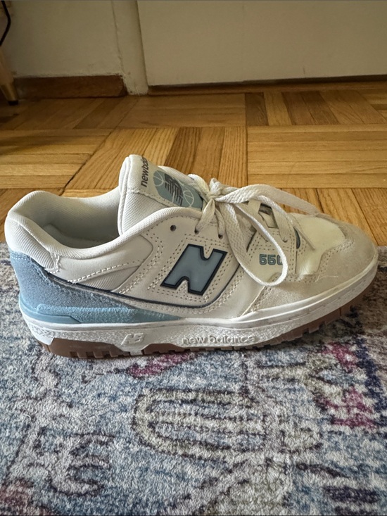 New Balance Shoes - New Balance 550 White & Light Blue Sneaker
